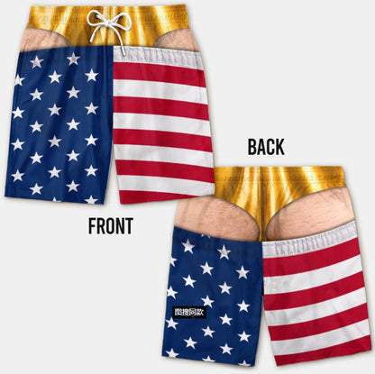 🔥50% OFF Today Only - Funny Patriotic Men Swim Trunks
