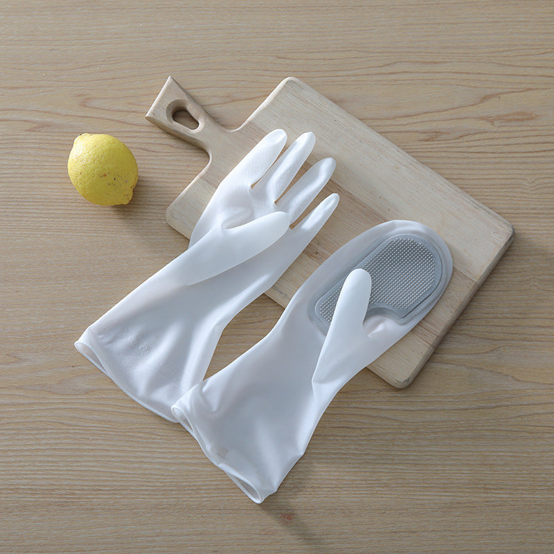 Dishwashing Gloves with Built-In Silicone Scrubber!!!