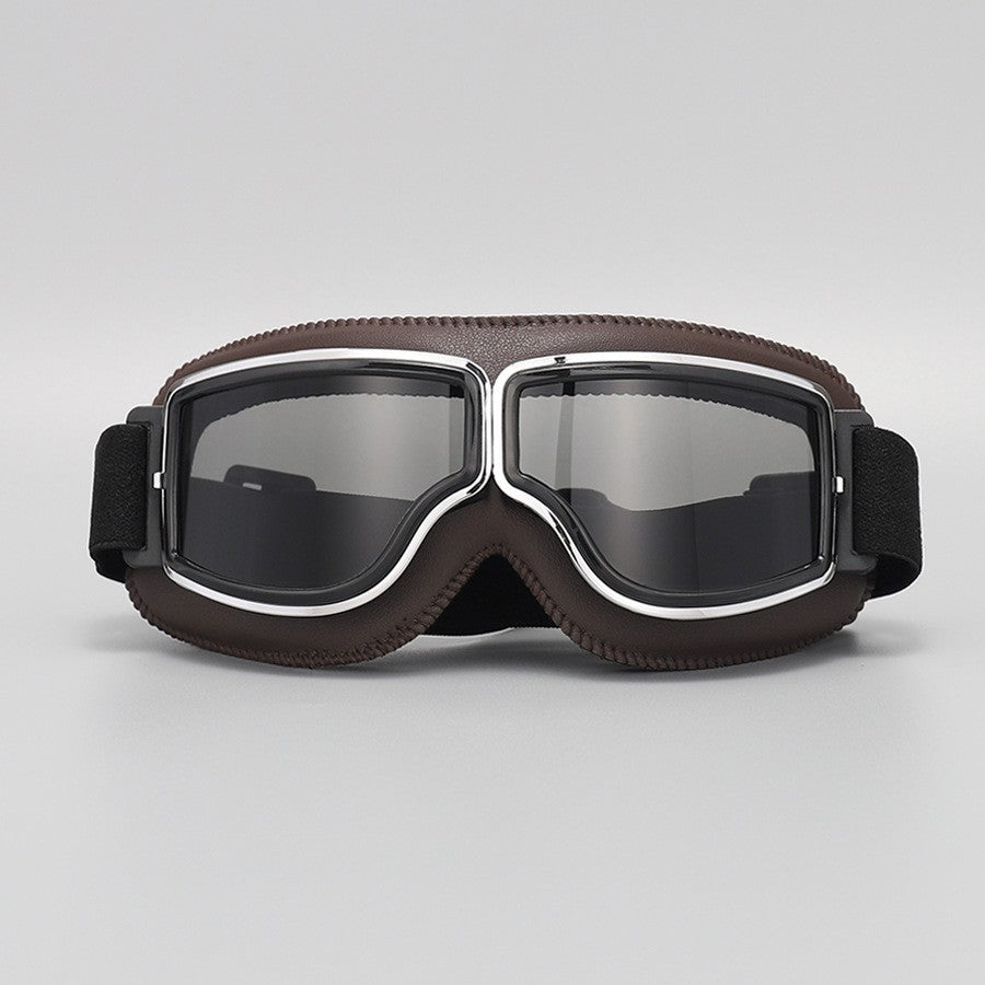 📢📢50% OFF !! ⏰Retro Motorcycle Goggles Vintage Windproof Riding Glasses for Cruiser Helmet and Off-Road Dirt Bike