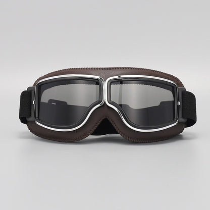 📢📢50% OFF !! ⏰Retro Motorcycle Goggles Vintage Windproof Riding Glasses for Cruiser Helmet and Off-Road Dirt Bike