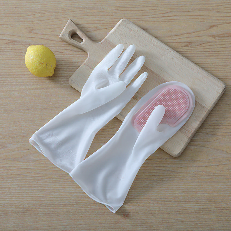 Dishwashing Gloves with Built-In Silicone Scrubber!!!