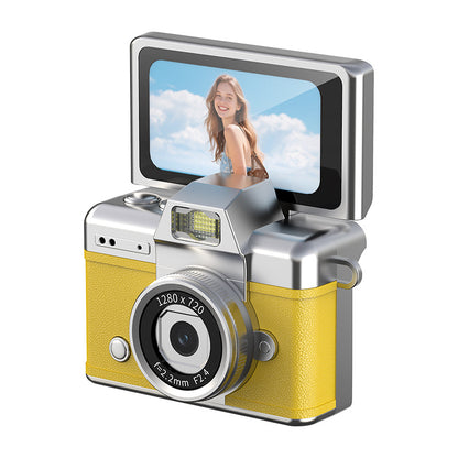 📸 Mini Keychain Digital Camera with Flip-Up Screen