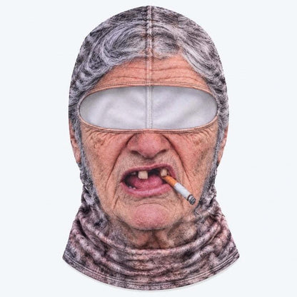 🎿 Realistic Face Balaclava – Funny Ski & Snowboard Mask for Cold Weather Adventures