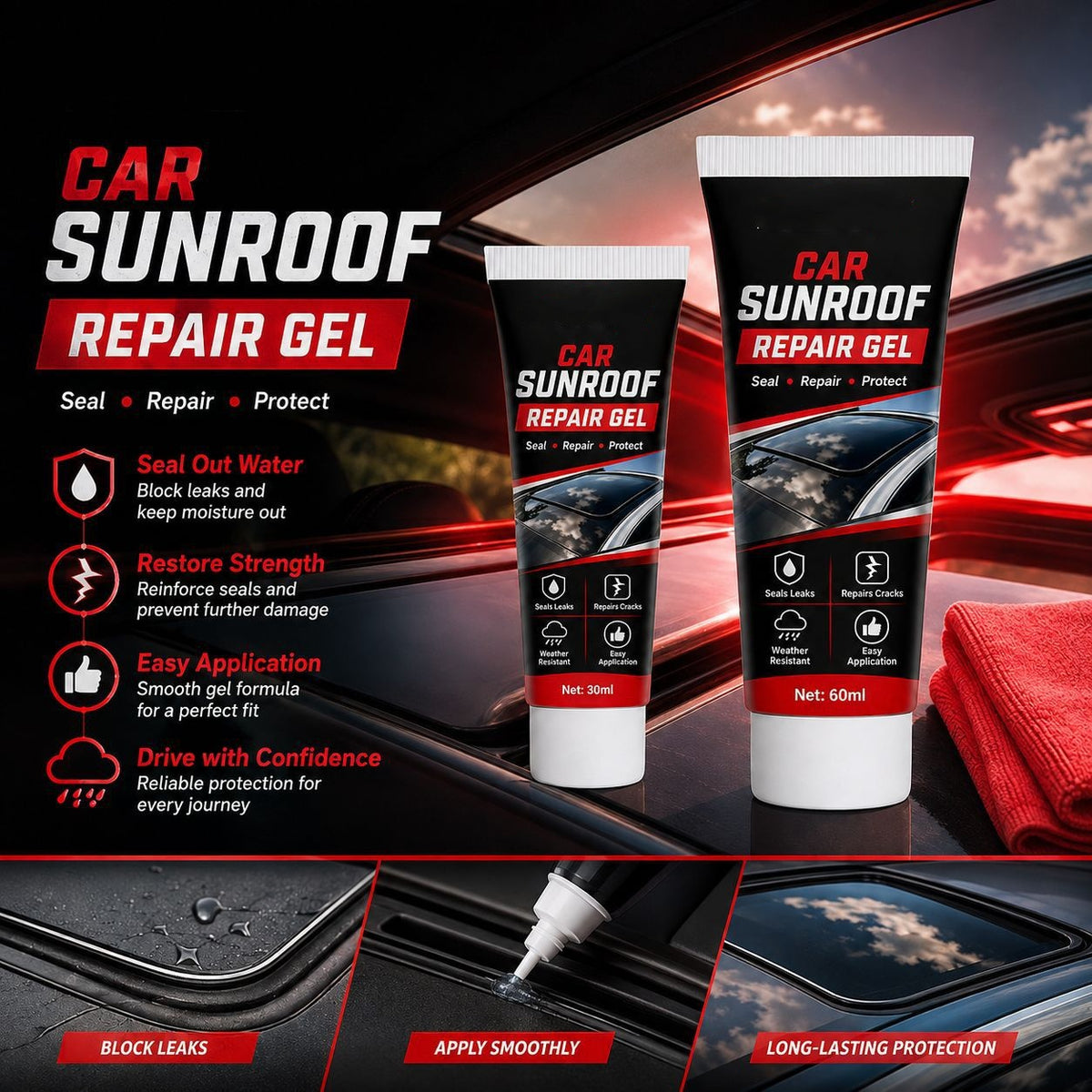 Car Sunroof Repair Gel