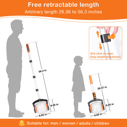 🌰✨Telescopic Nut Picker with Foot Release – Rolling Collector for Walnuts, Acorns & Pinecones, Yard Cleaning Tool