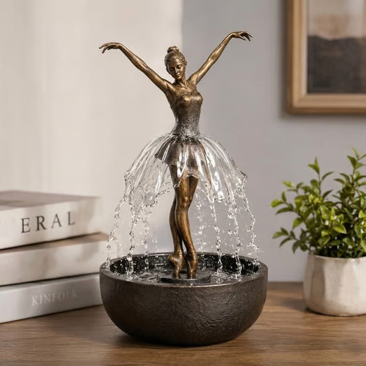 🔥💃 Fuente de agua de mesa elegante Bailarina para decoración de hogar y oficina💧