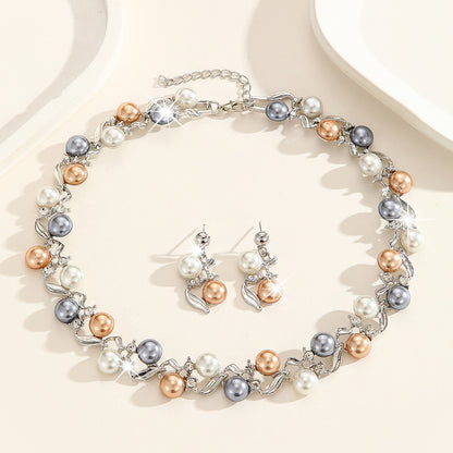 📢📢 50% OFF🌸Vintage Floral Jewelry Set – 2-Piece Leaf & Flower Bridal Accessories for Women