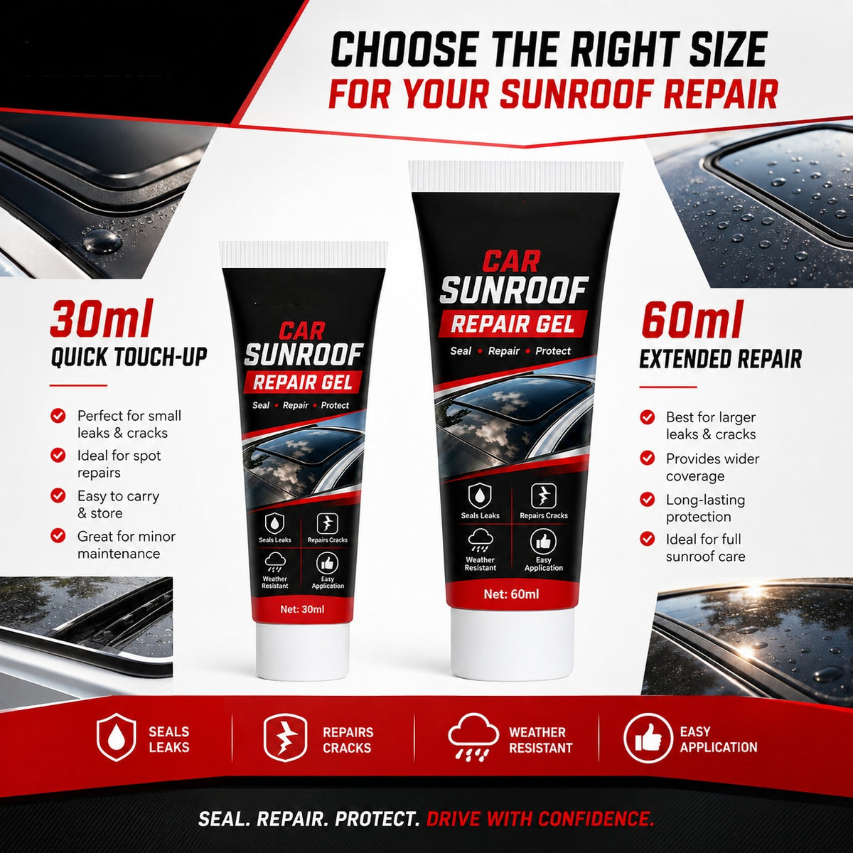 Car Sunroof Repair Gel