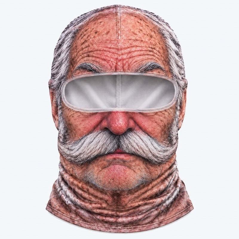 🎿 Realistic Face Balaclava – Funny Ski & Snowboard Mask for Cold Weather Adventures