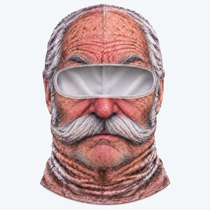 🎿 Realistic Face Balaclava – Funny Ski & Snowboard Mask for Cold Weather Adventures