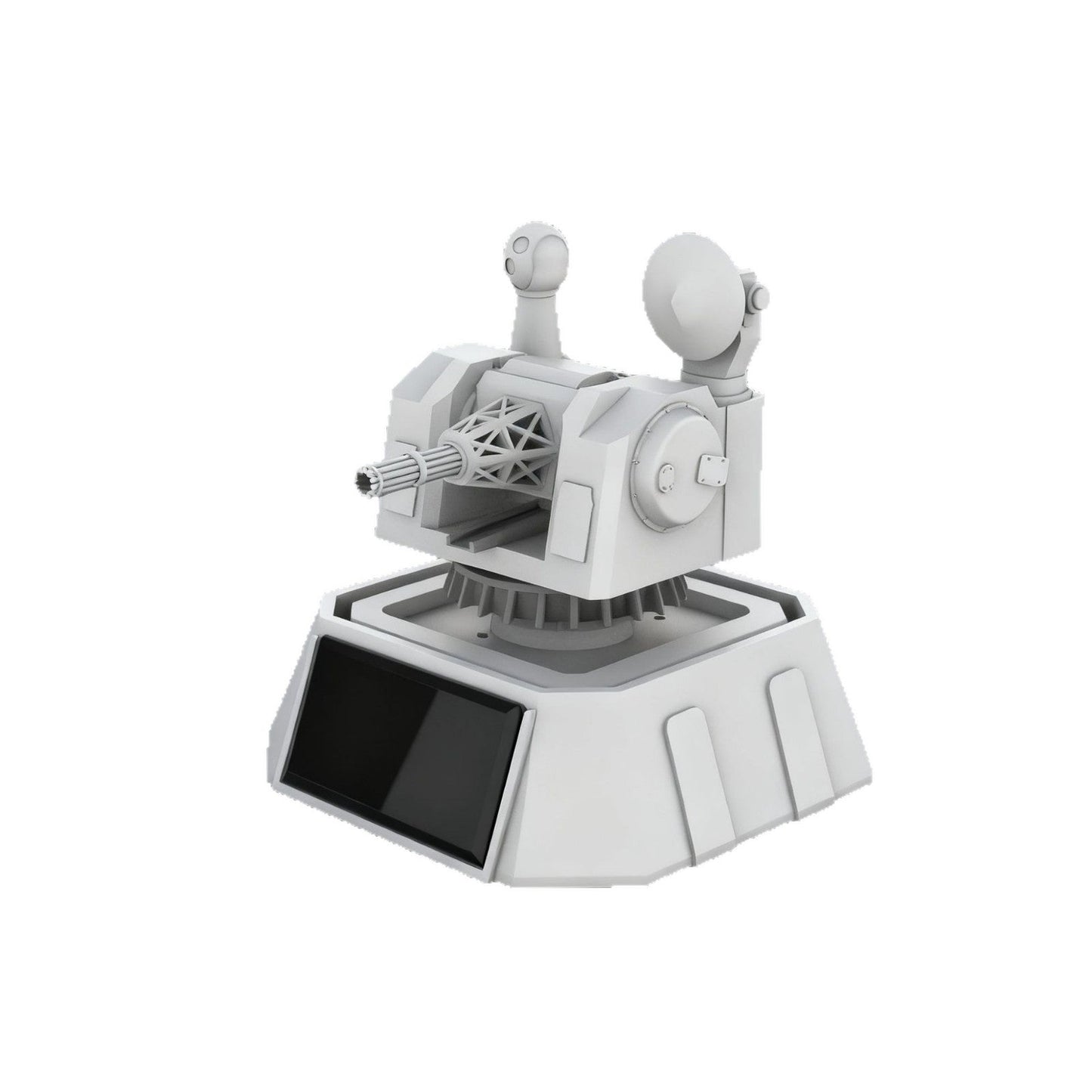🛡️Solar-Powered Rotating Aircraft Carrier Gun Model