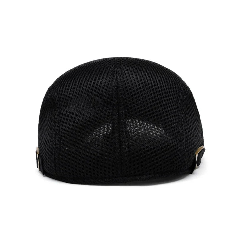 🔥Men's Breathable Mesh Flat Cap – Adjustable Newsboy Ivy Beret Summer Hat