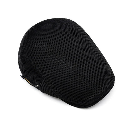🔥Men's Breathable Mesh Flat Cap – Adjustable Newsboy Ivy Beret Summer Hat