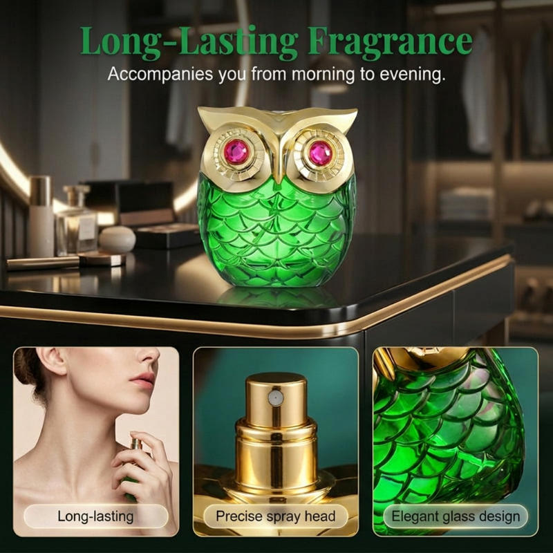 🎁🦉Mystical Eau de Parfum – Mysterious Scent, Elegant Owl Bottle, Long-Lasting💎