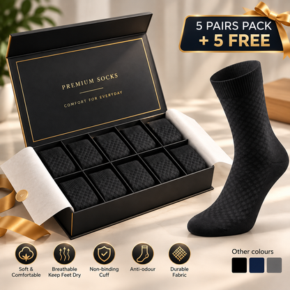 PREMIUM BAMBOO FIBRE MID-CALF SOCKS
