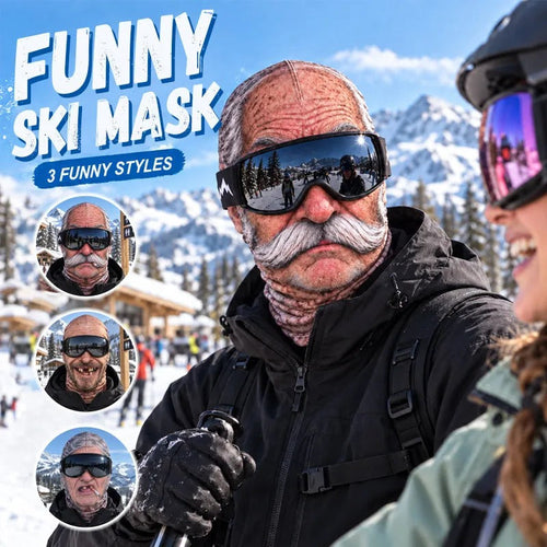 🤣 Funny Realistic Face Mask – Full Coverage Balaclava for Skiing, Snowboarding & Winter Fun