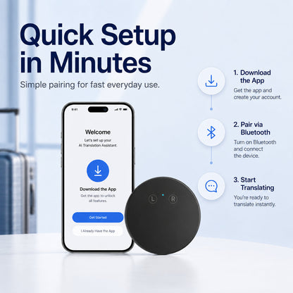 AI Pocket Translator – Real-Time Two-Way Voice Translation in 35+ Languages