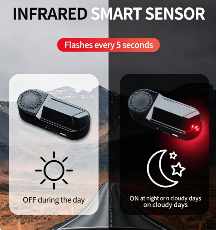Alarma falsa con LED intermitente antirrobo para coche