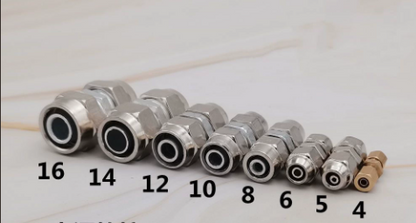 Conectores de línea de aire para camiones de servicio pesado, accesorios neumáticos de inserción para tubos de alta temperatura (4-16 mm)