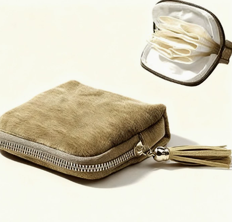 Jewelry zippered pocket case Travel Jewelry Bag Portable Organizer