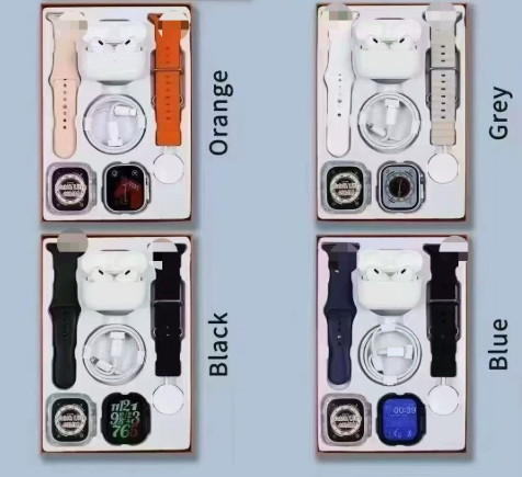 🎁 6-in-1 Smart Tech Gift Set – Smart Watch, Wireless Earbuds & Charging Essentials Kit