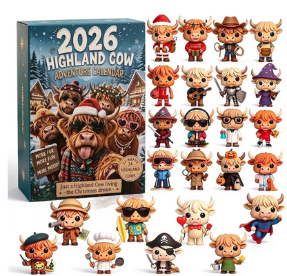 🎄🐮2026 Highland Cow Advent Calendar-3D