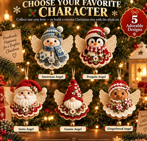🎄 Diy Crochet Christmas Angel Ornament Kit – Make, Hang & Treasure✨