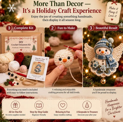 🎄 Diy Crochet Christmas Angel Ornament Kit – Make, Hang & Treasure✨