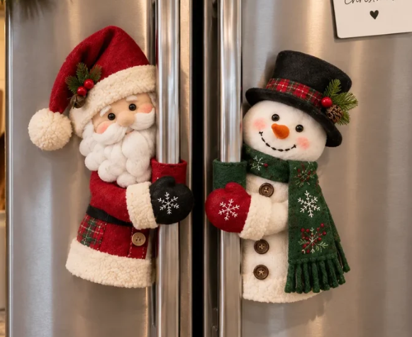 Christmas Santa & Snowman Handle Huggers – Set Of 2
