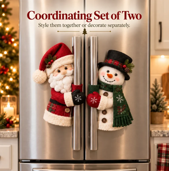 Christmas Santa & Snowman Handle Huggers – Set Of 2