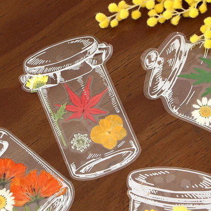 40pcs Transparent Dried Flower Bookmarks-DIY Gifts Bookmarks