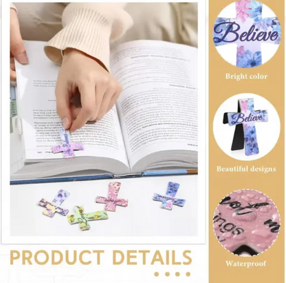 📖16 Pcs Magnetic Cross Bookmarks Gifts for Bible Study, Readers, Teachers, Students🌸✝️