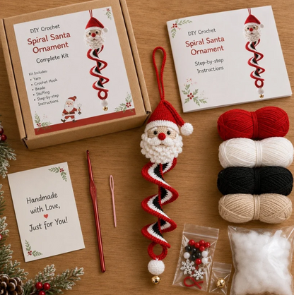 🔥Last Day 50% OFF - 🎅🌲Crochet Snowman Spiral Oranment DIY Kit