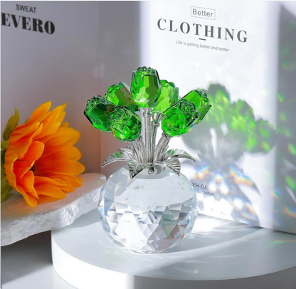 🔥Hot Sale 49% OFF💖💎Crystal Colorful Rose Flower Vase