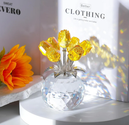 🔥Hot Sale 49% OFF💖💎Crystal Colorful Rose Flower Vase