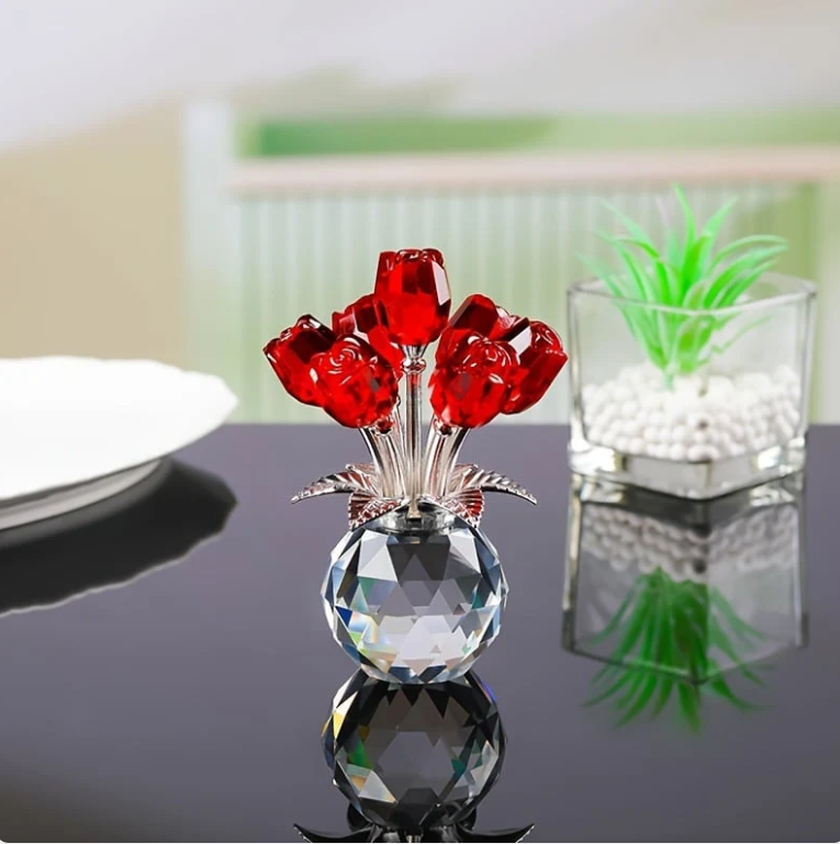 🔥Hot Sale 49% OFF💖💎Crystal Colorful Rose Flower Vase