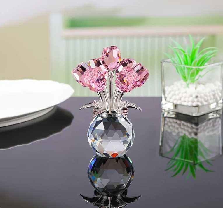 🔥Hot Sale 49% OFF💖💎Crystal Colorful Rose Flower Vase