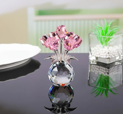 🔥Hot Sale 49% OFF💖💎Crystal Colorful Rose Flower Vase
