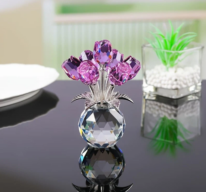 🔥Hot Sale 49% OFF💖💎Crystal Colorful Rose Flower Vase