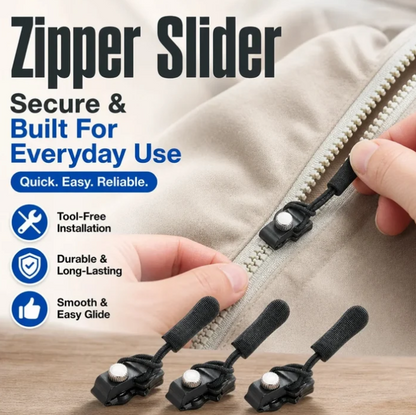 Zip Rescue Kit 🔧 15-Piece Universal Instant Zipper Fix in 3 Sizes