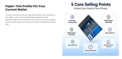 Anti-Spy Privacy Card Sleeve, Protective Card Holder with Privacy Film💳（10pcs)