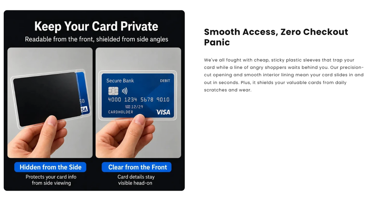 Anti-Spy Privacy Card Sleeve, Protective Card Holder with Privacy Film💳（10pcs)