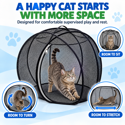 🐱🌿 Pop-up Mesh Playpen