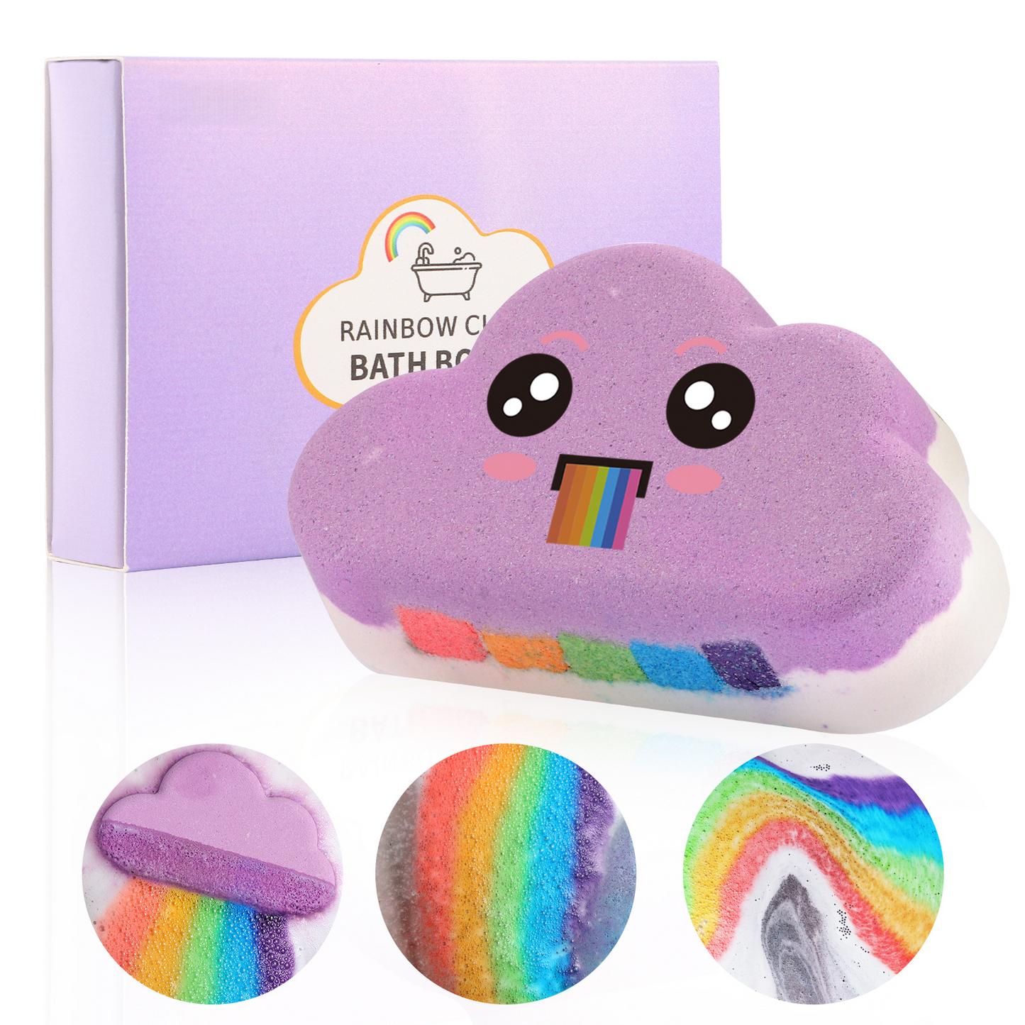 🌈 Bombas de Baño Nube Arcoíris – Convierte Cada Baño en un Mágico Spa de Arcoíris
