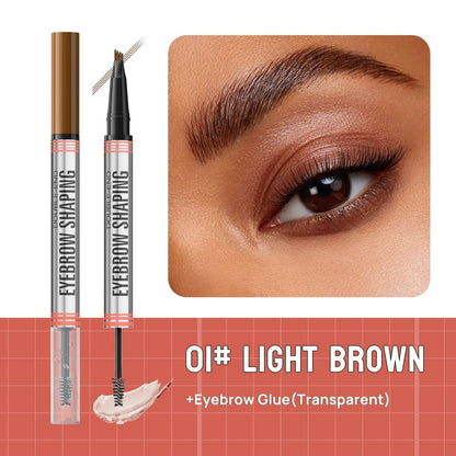 🔥✨BUY 1 GET 1 FREE!!2-in-1 Brow Pen and Sealing Brow Gel for Real Fuller Eyebrows🥳