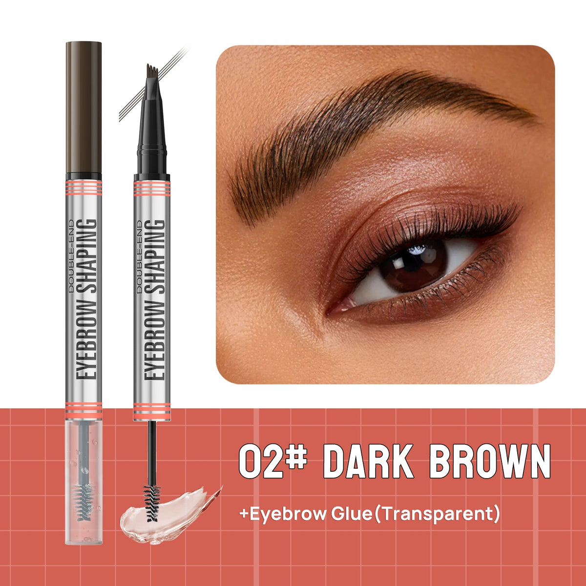 🔥✨BUY 1 GET 1 FREE!!2-in-1 Brow Pen and Sealing Brow Gel for Real Fuller Eyebrows🥳