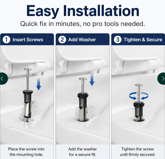 🔥Last Day 50% OFF🔥Heavy Duty Toilet Seat Fastener Bolt Kit (A Set of 2 Pcs)