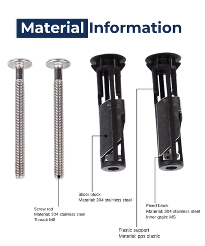 🔥Last Day 50% OFF🔥Heavy Duty Toilet Seat Fastener Bolt Kit (A Set of 2 Pcs)