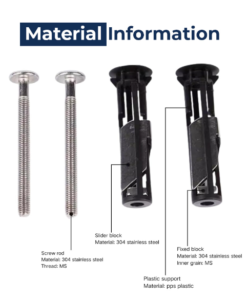 🔥Last Day 50% OFF🔥Heavy Duty Toilet Seat Fastener Bolt Kit (A Set of 2 Pcs)