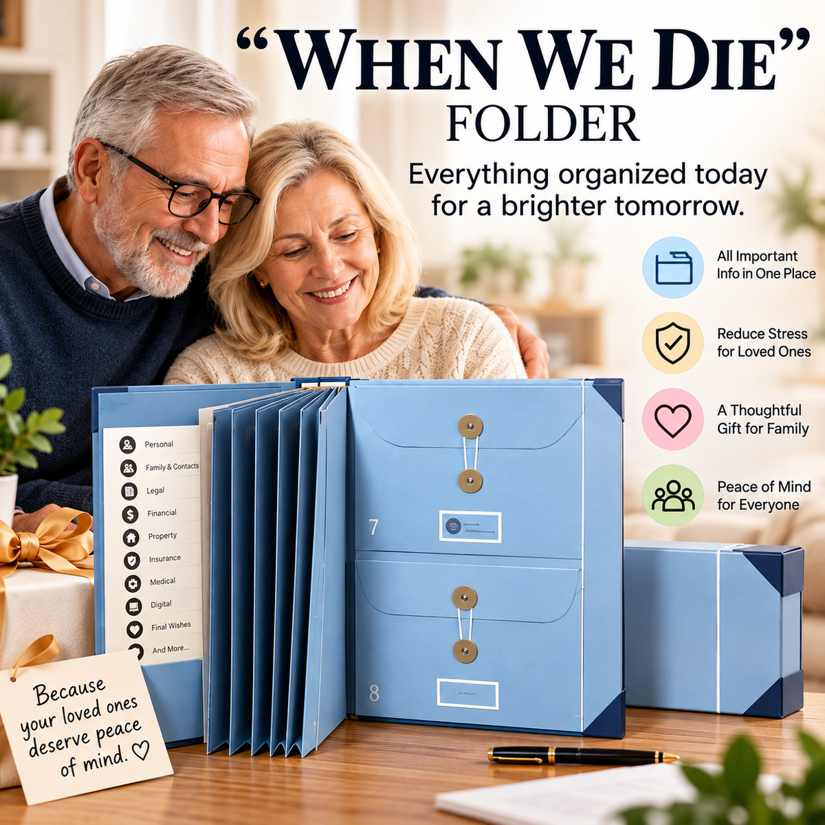 📂"When We Die" Document Organizer Binder